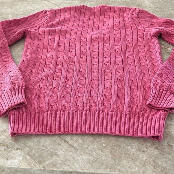 Ralph Lauren Hot Pink Cabled Sweater L - Picture 6 of 6